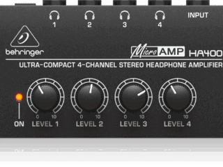 Behringer Microamp HA400 Ultra-Compact 4 Channel Stereo Headphone Amplifier