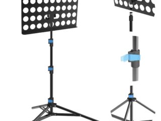 Chetty RT20 Notation Stand - Collapsible Tripod with detachable music mount- height and angle adjustable,Portable, Sturdy, Sheet Music, Books, Tablets, Matte Black multipurpose stand.