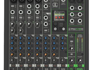 Mackie ProFX10 GO portable 10-channel mixer with battery power and effects