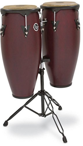 LP LP646NY-DW City Series 2 Piece Wood Conga Set with Stand, Dark Satin