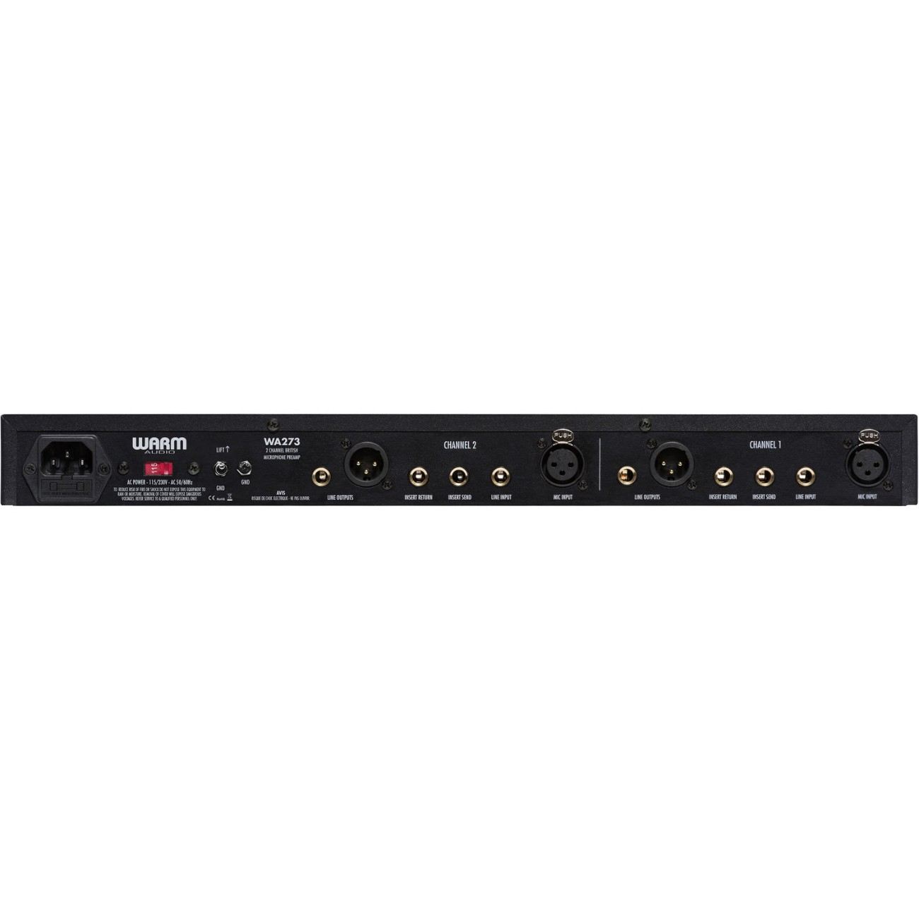 Warm Audio Preamp WA273 2-50kb Warm Audio WA273 microphone preamp control panel