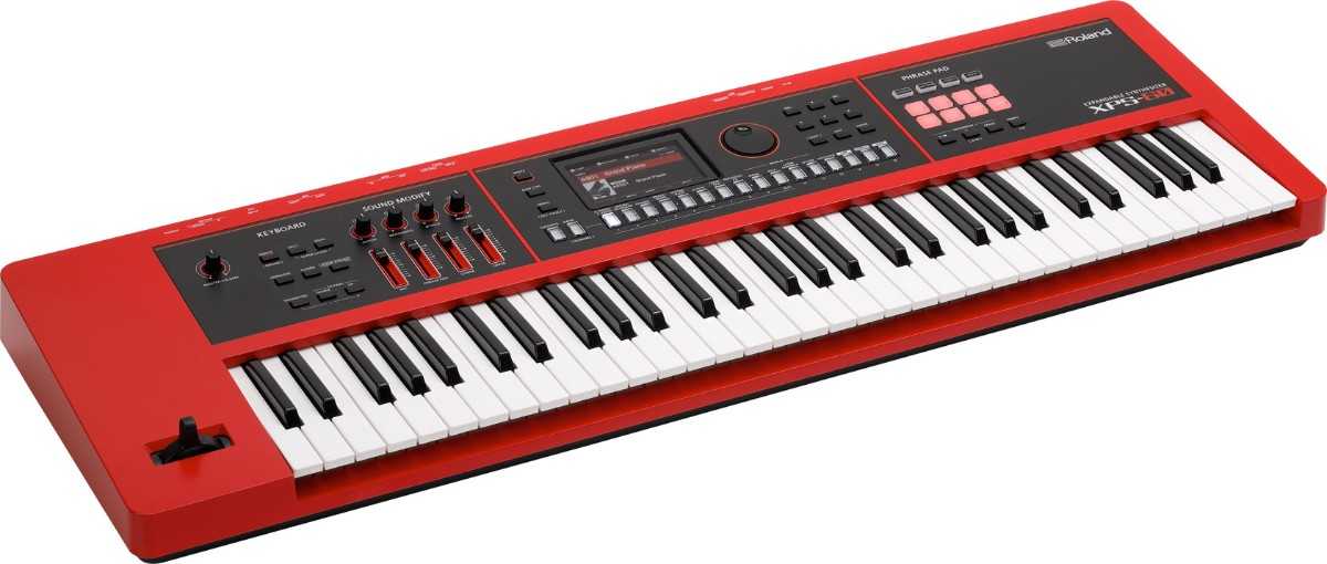Roland XPS-60 Red keyboard control panel close-up
