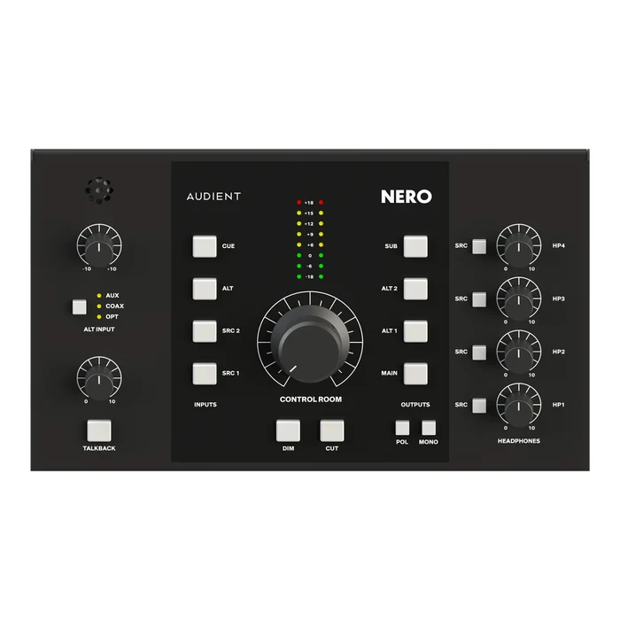Audient NERO Desktop Monitor Controller front view