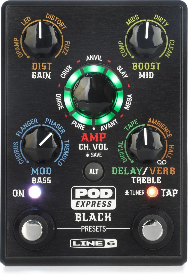 Line 6 POD Express Black Guitar Amp and Effects Processor