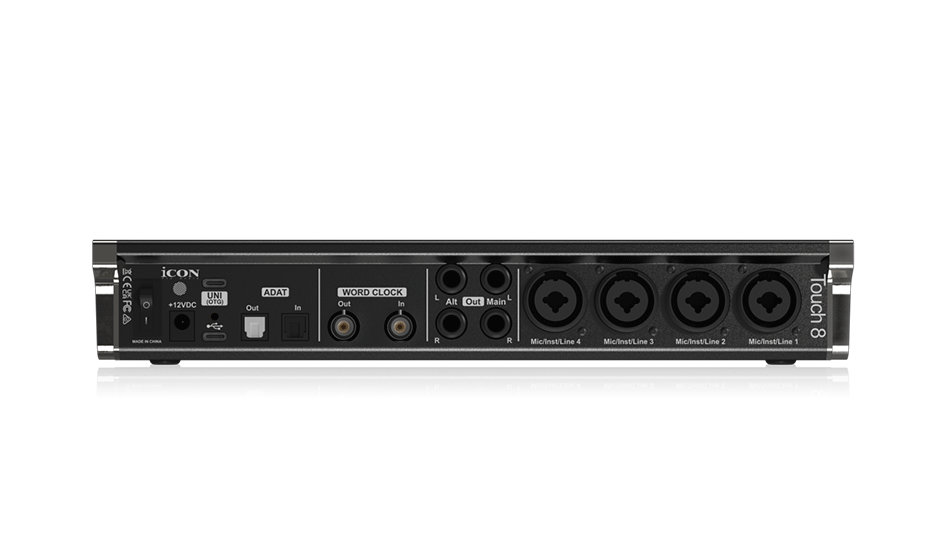 4-3 ICON Pro Audio Touch 8 USB-C audio interface with touchscreen