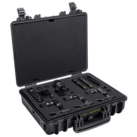 LEWITT BEATKIT PRO 7-piece drum microphone set.