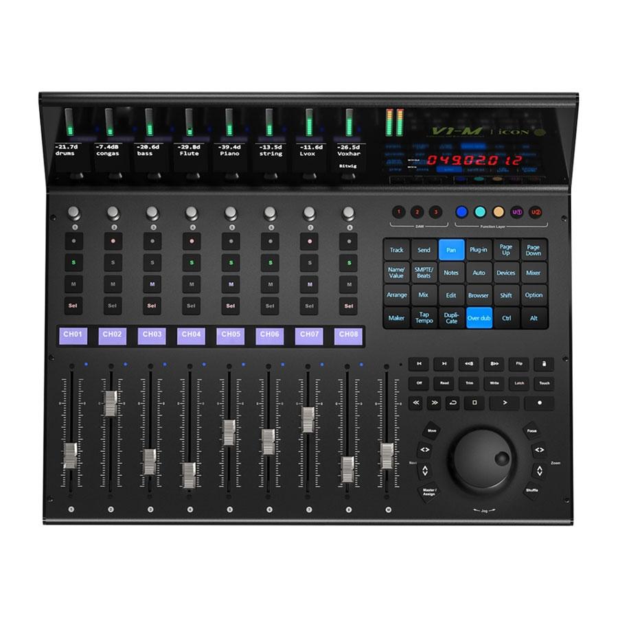 iCON Pro Audio V1-M DAW controller with motorized faders and touchscreen