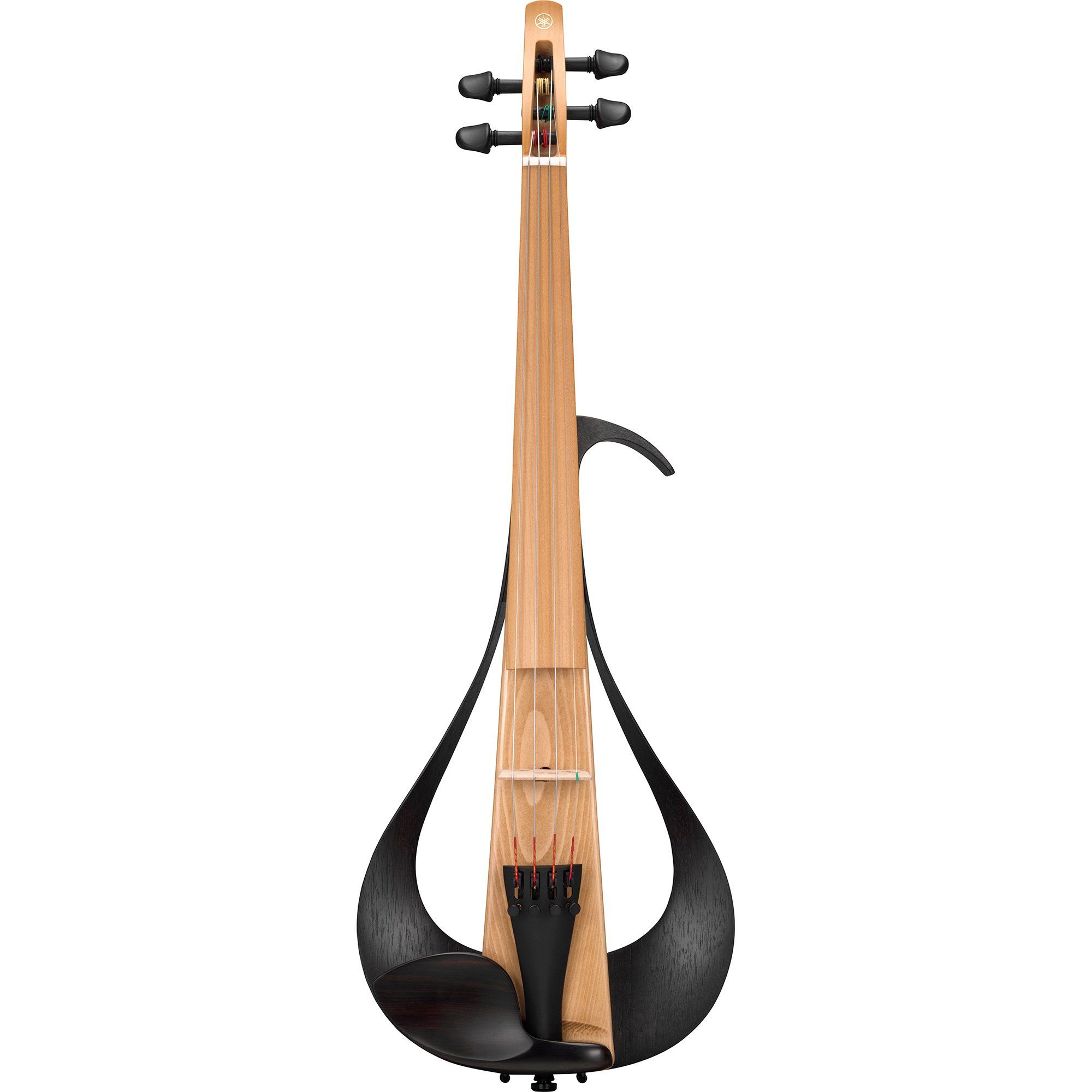 Yamaha YEV104PRO Natural and Black electric violin with spruce top, maple back, A.R.E. bridge and Wittner Finetune-Pegs.