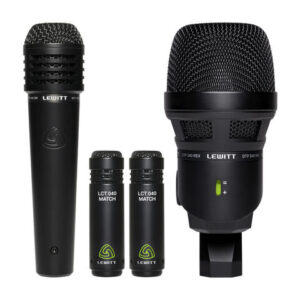 LEWITT BEATKIT four-piece drum microphone set.