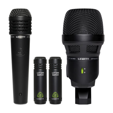 LEWITT BEATKIT four-piece drum microphone set.